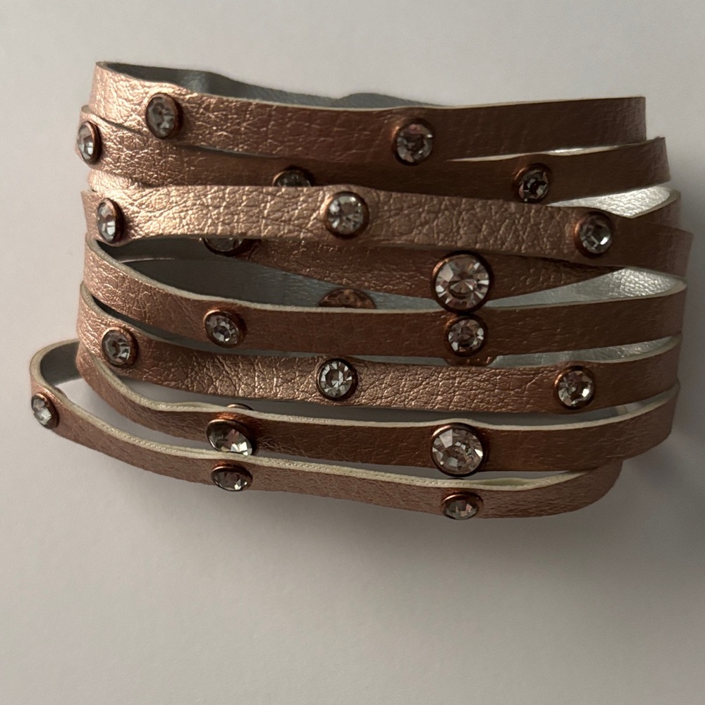 Studded Leather Wrap Bracelet